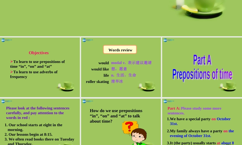 七年级英语上册 Unit 4 My day Grammar课件 .ppt