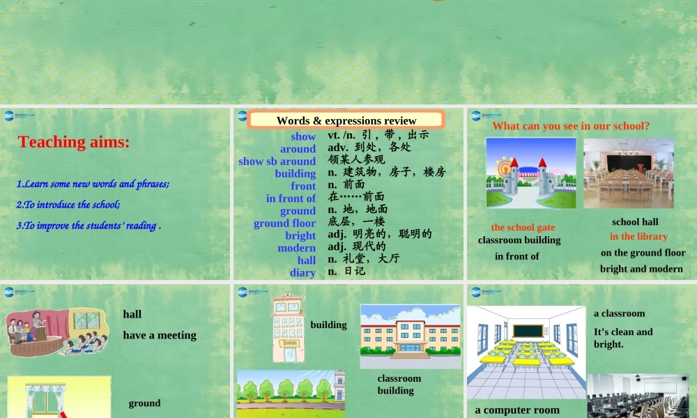 七年级英语上册 Unit 3 Welcome to our school！Reading课件 .ppt