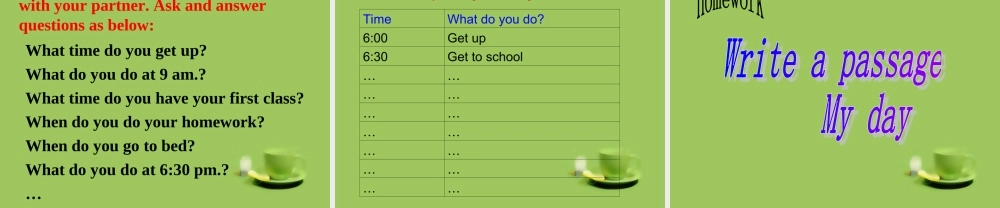 七年级英语上册 Unit 4 My day Comic strip课件 .ppt