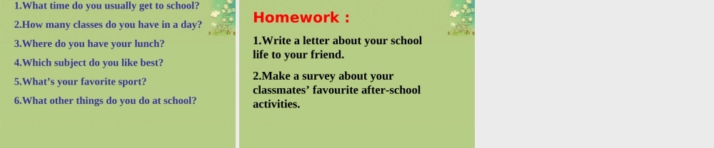 七年级英语上册 Unit 4 My day Reading课件（1）.ppt