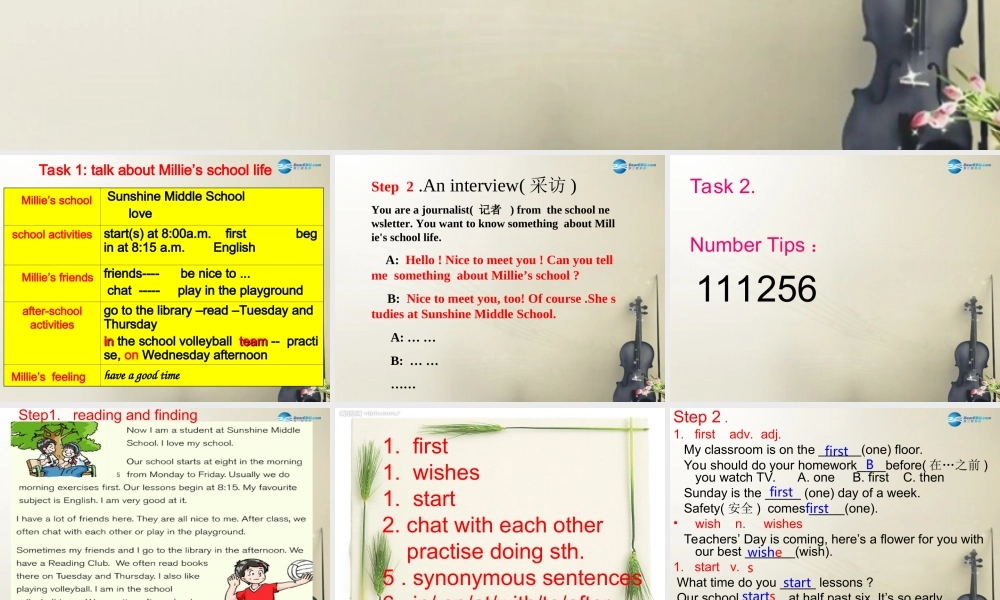 七年级英语上册 Unit 4 My day Reading课件 .ppt