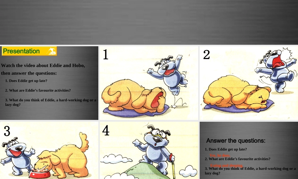 七年级英语上册 Unit 4《My day Comic strips Welcome to the unit》课件 .ppt