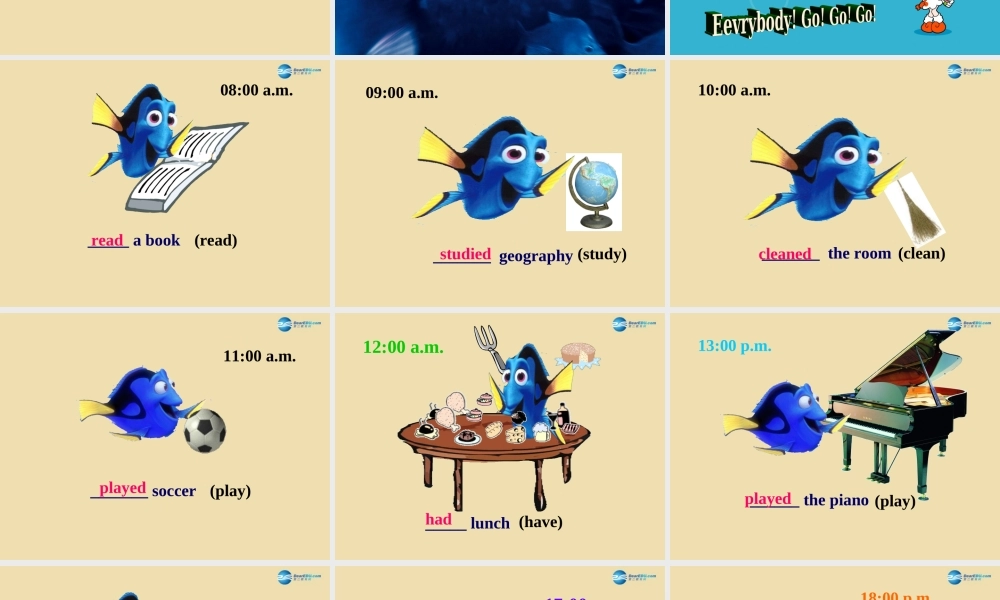 七年级英语上册 Unit 4 What did you do last weekend？Section B Period 1 (1a-2c)课件 .ppt