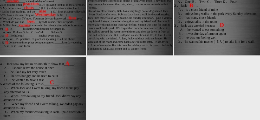 七年级英语上册 Unit 4《My day Reading 1》课件2 .ppt