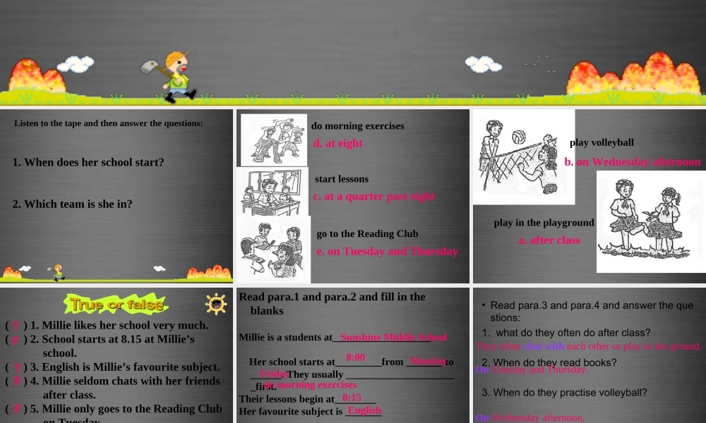 七年级英语上册 Unit 4《My day Reading 1》课件3 .ppt