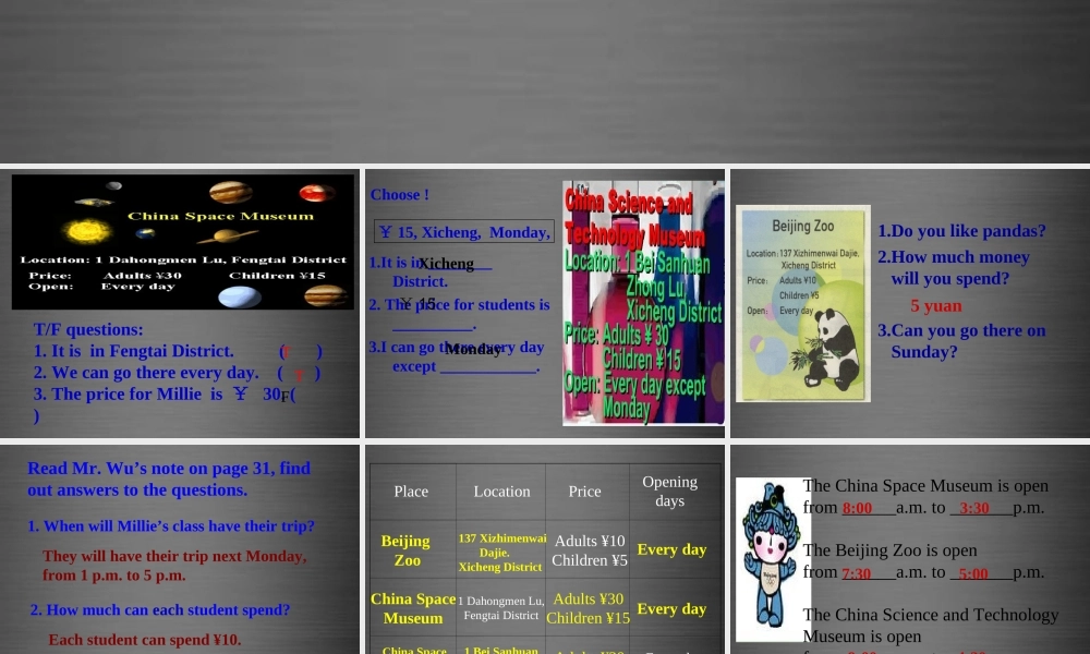 七年级英语上册 Unit 4《My day Integrated skills》课件1 .ppt