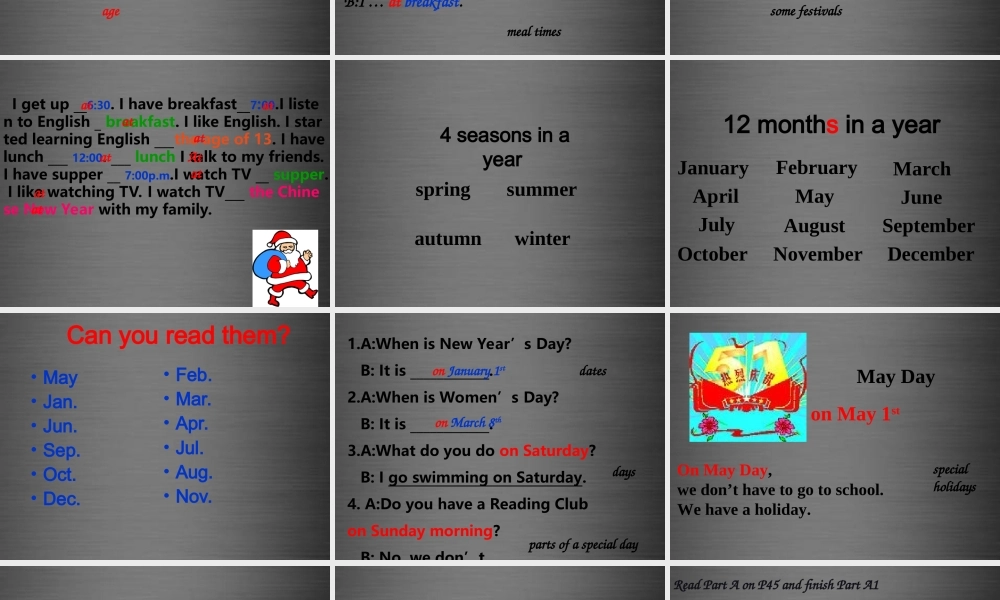 七年级英语上册 Unit 4《My day Grammar》课件3 .ppt