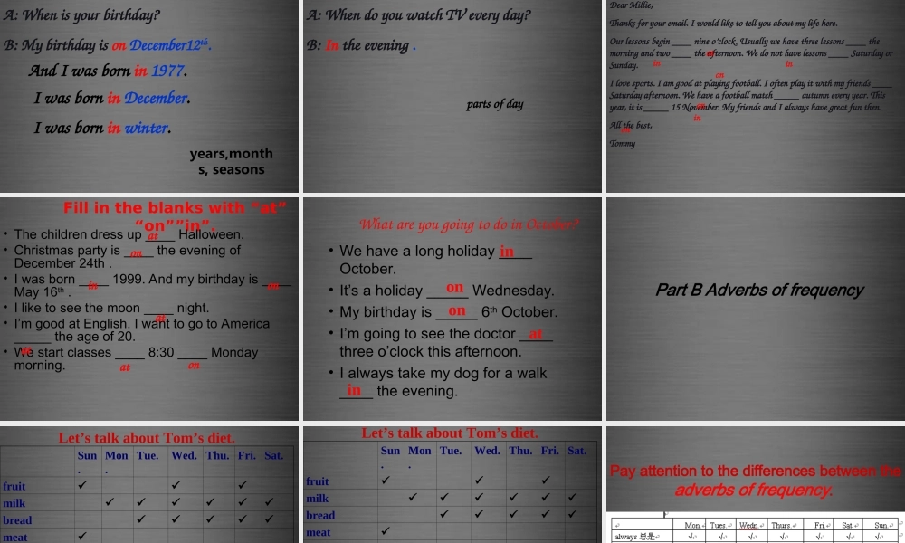 七年级英语上册 Unit 4《My day Grammar》课件3 .ppt