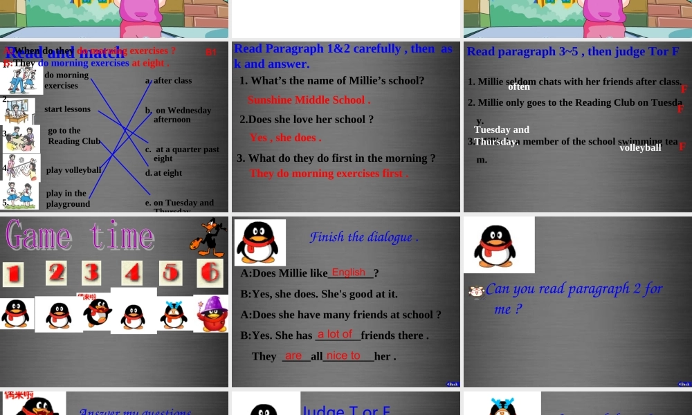 七年级英语上册 Unit 4《My day Reading 1》课件1 .ppt