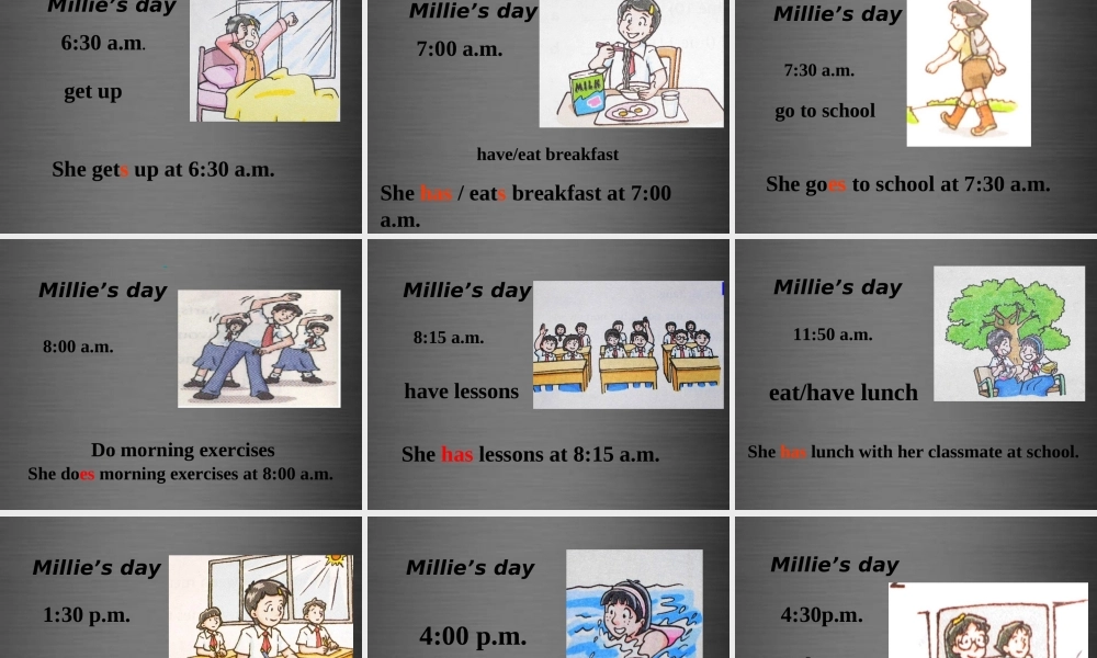 七年级英语上册 Unit 4《My day Welcome to the unit》课件1 .ppt