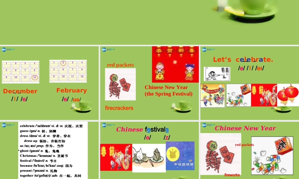 七年级英语上册 Unit 5 Lets celebrate Welcome to the unit课件 .ppt