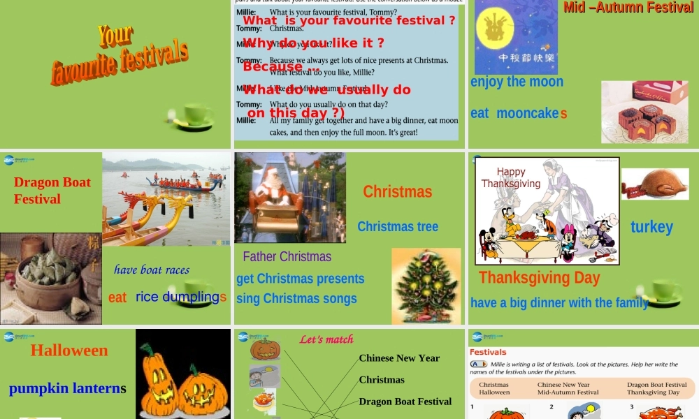 七年级英语上册 Unit 5 Lets celebrate Welcome to the unit课件 .ppt