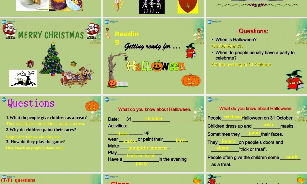 七年级英语上册 Unit 5 Let’s celebrate！Reading课件 .ppt