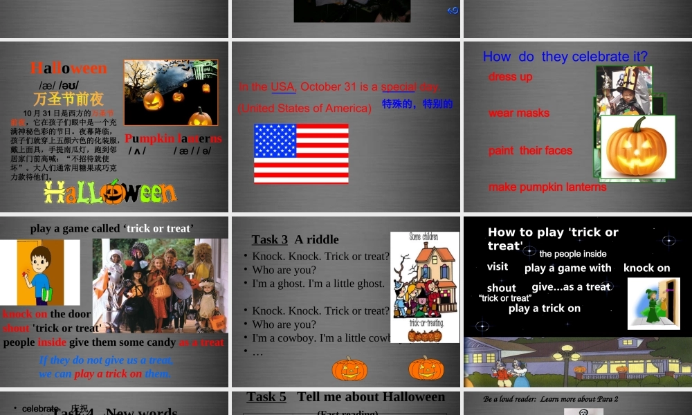 七年级英语上册 Unit 5《Let’s celebrate Reading 1-2》课件 .ppt