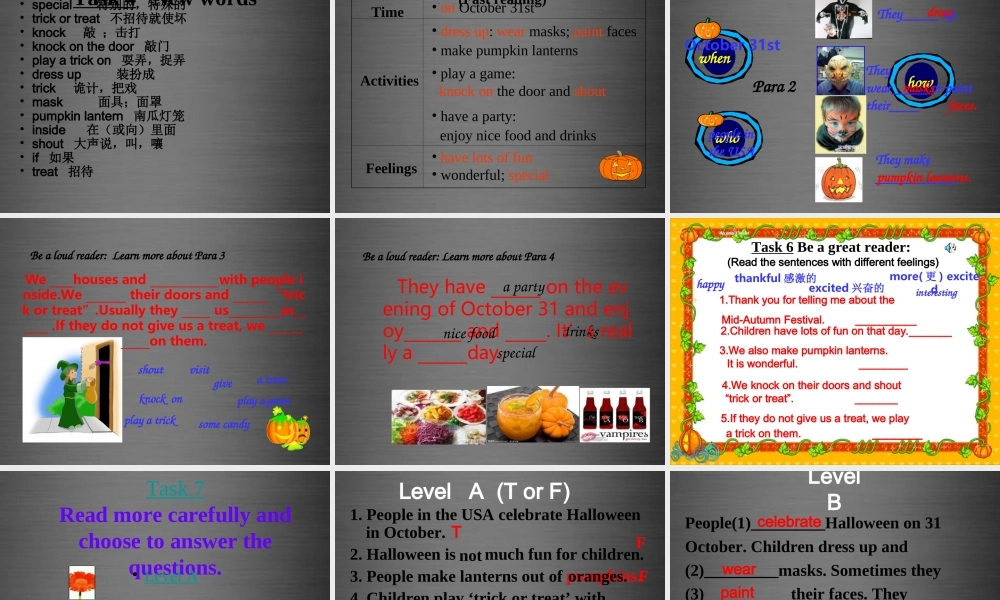 七年级英语上册 Unit 5《Let’s celebrate Reading 1-2》课件 .ppt