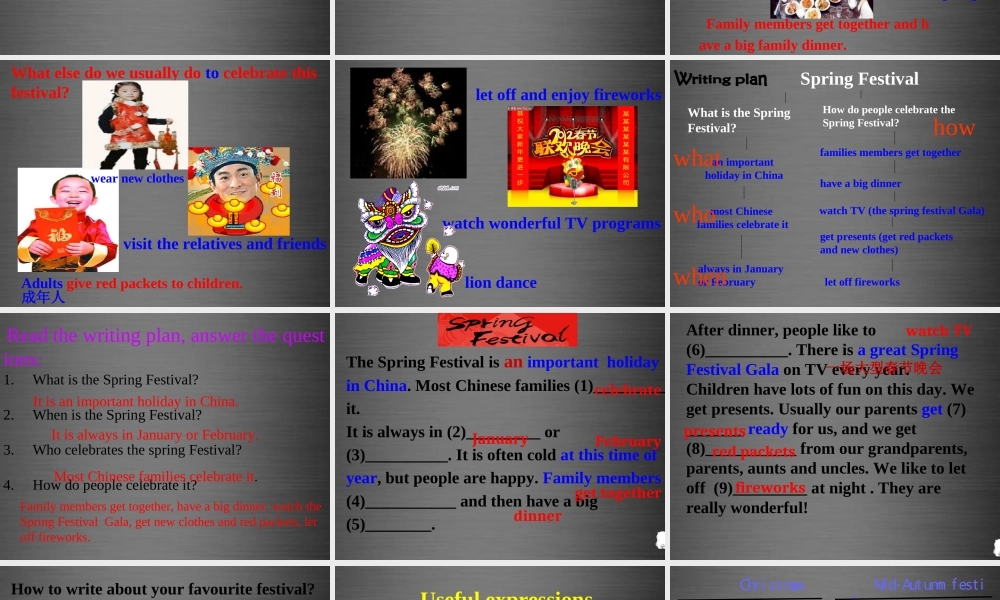 七年级英语上册 Unit 5《Let’s celebrate Task》课件4 .ppt