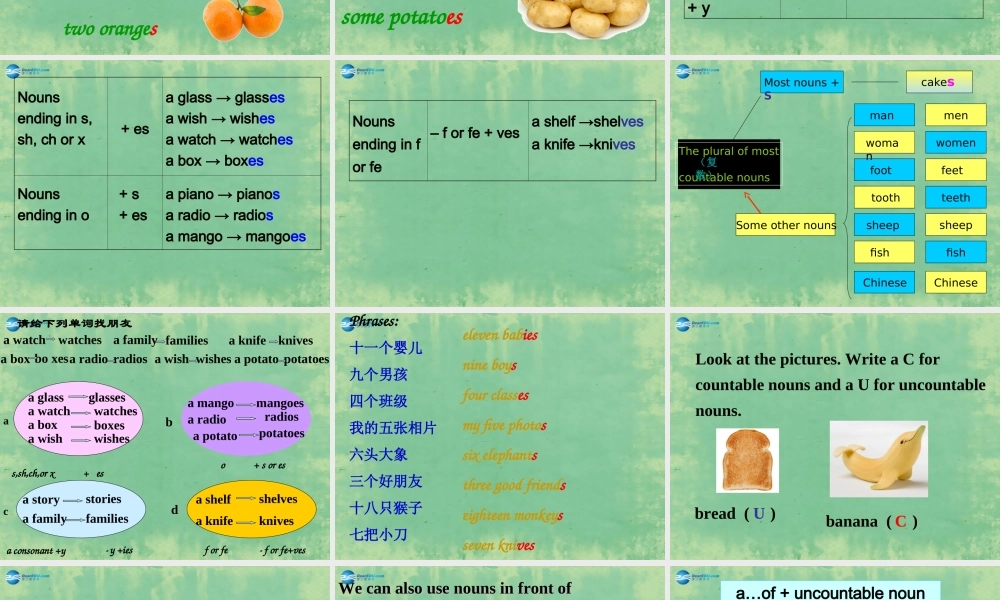 七年级英语上册 Unit 6 Food and lifestyle Grammer课件 .ppt