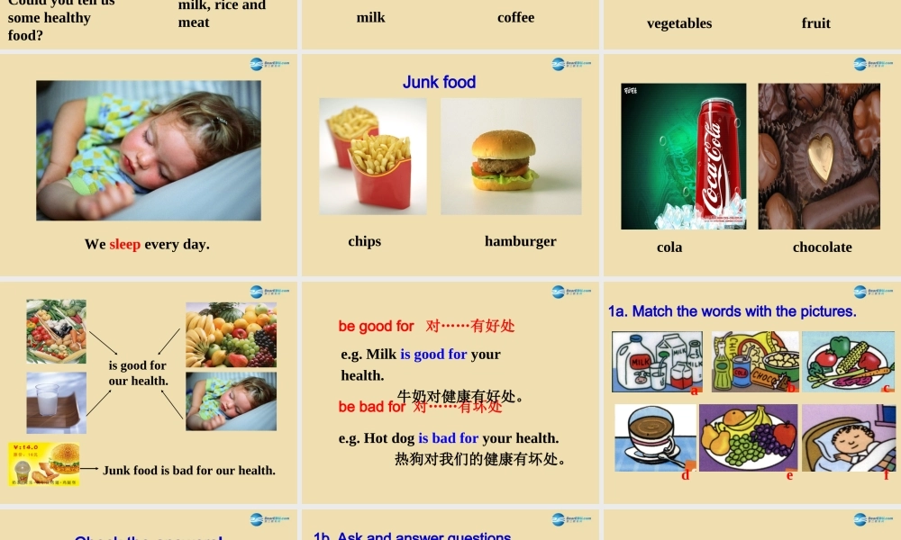 七年级英语上册 Unit 6 How often do you exercise？Section B 1a-1e精品课件 .ppt