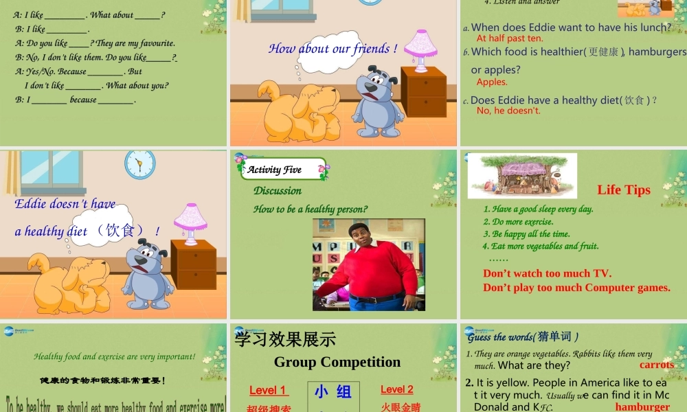 七年级英语上册 Unit 6 Food and lifestyle课件 .ppt