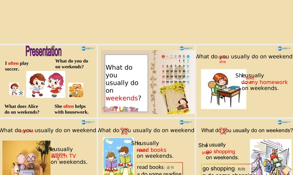 七年级英语上册 Unit 6 How often do you exercise？Section A 1a-1c精品课件 .ppt