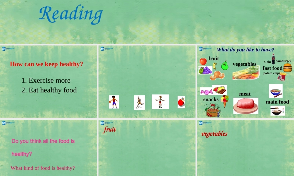 七年级英语上册 Unit 6 Food and lifestyle Reading课件 .ppt