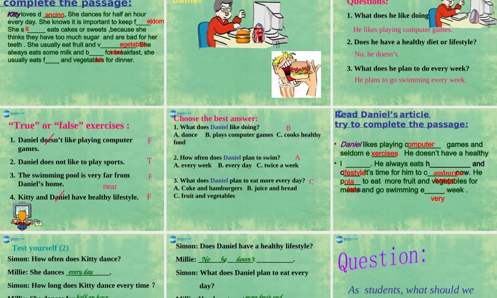 七年级英语上册 Unit 6 Food and lifestyle Reading课件 .ppt