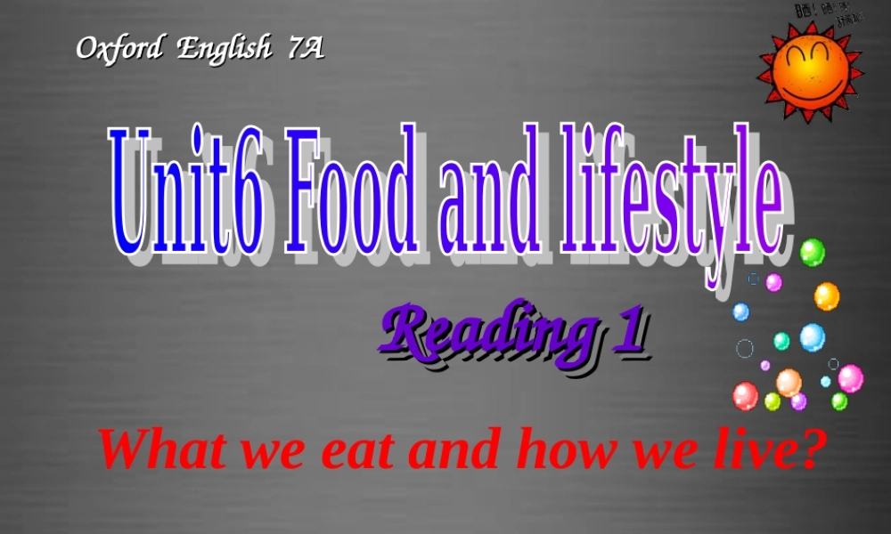 七年级英语上册 Unit 6《Food and lifestyle Reading 1》课件3 .ppt