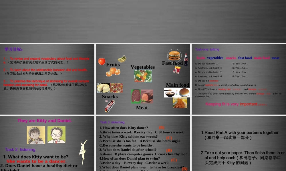 七年级英语上册 Unit 6《Food and lifestyle Reading 1》课件4 .ppt