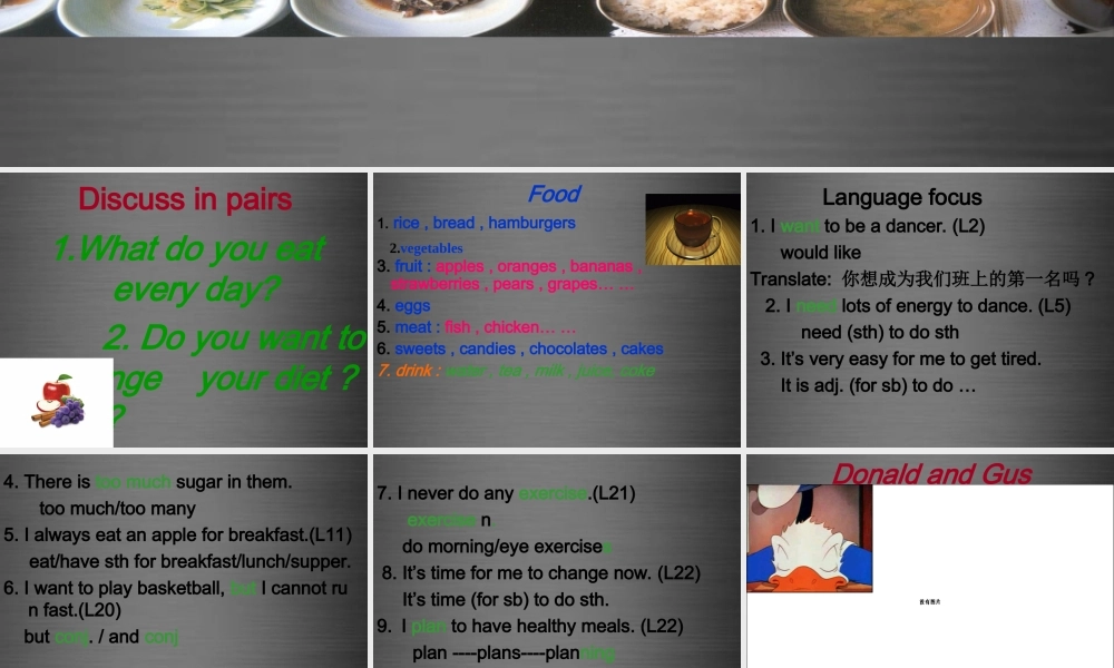 七年级英语上册 Unit 6《Food and lifestyle Reading 2》课件2 .ppt