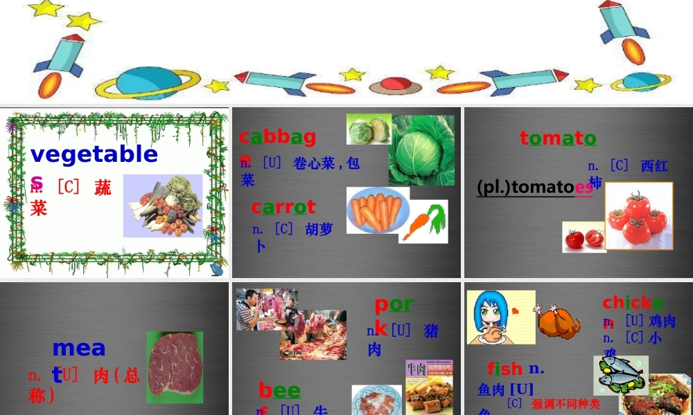 七年级英语上册 Unit 6《Food and lifestyle Welcome to the unit》课件2 .ppt