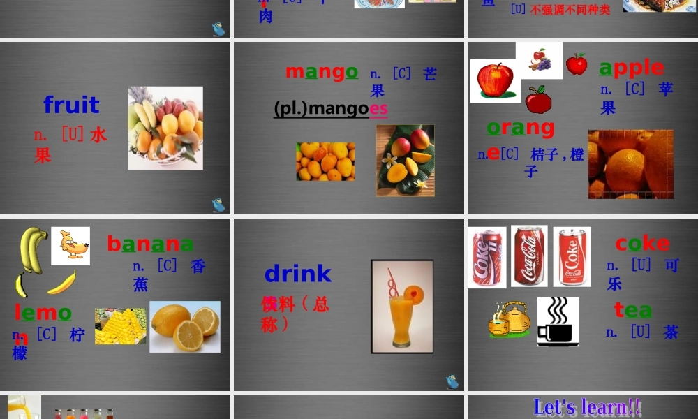 七年级英语上册 Unit 6《Food and lifestyle Welcome to the unit》课件2 .ppt