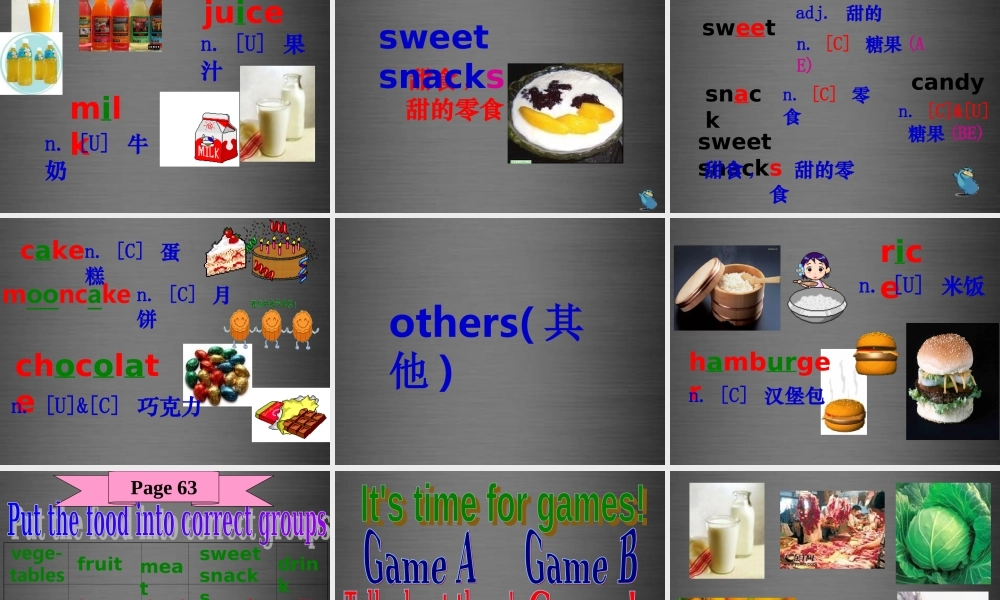 七年级英语上册 Unit 6《Food and lifestyle Welcome to the unit》课件2 .ppt