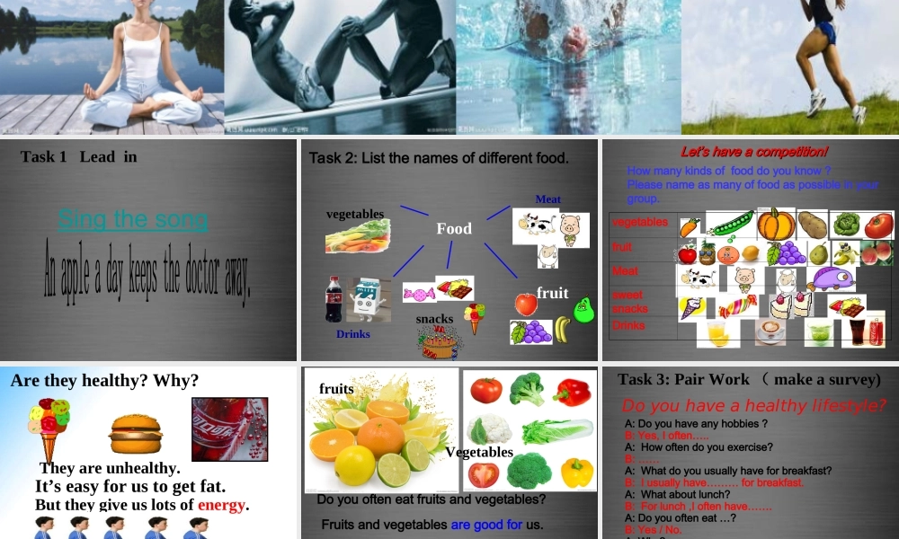 七年级英语上册 Unit 6《Food and lifestyle task》课件3 .ppt