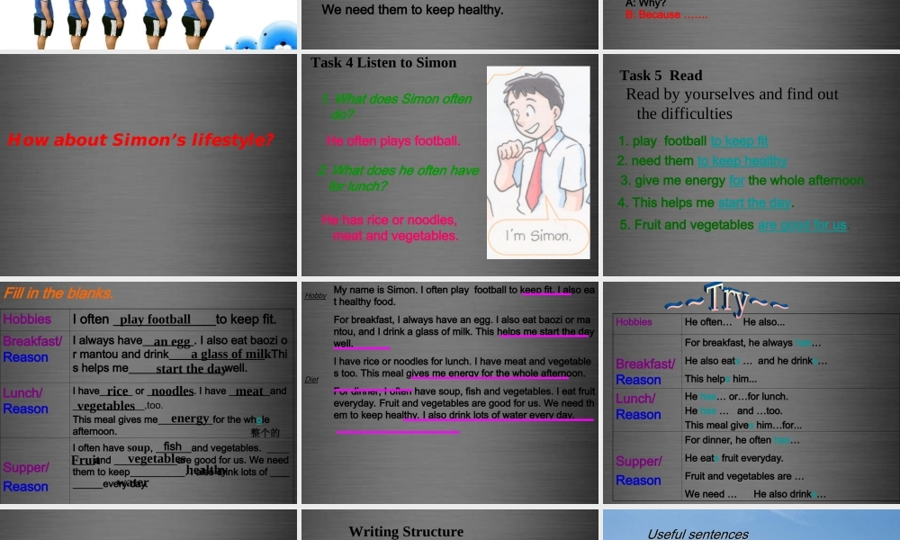 七年级英语上册 Unit 6《Food and lifestyle task》课件3 .ppt