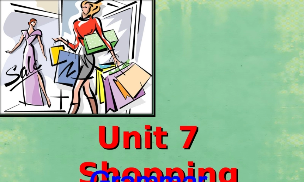 七年级英语上册 Unit 7 Shopping Grammer课件 .ppt