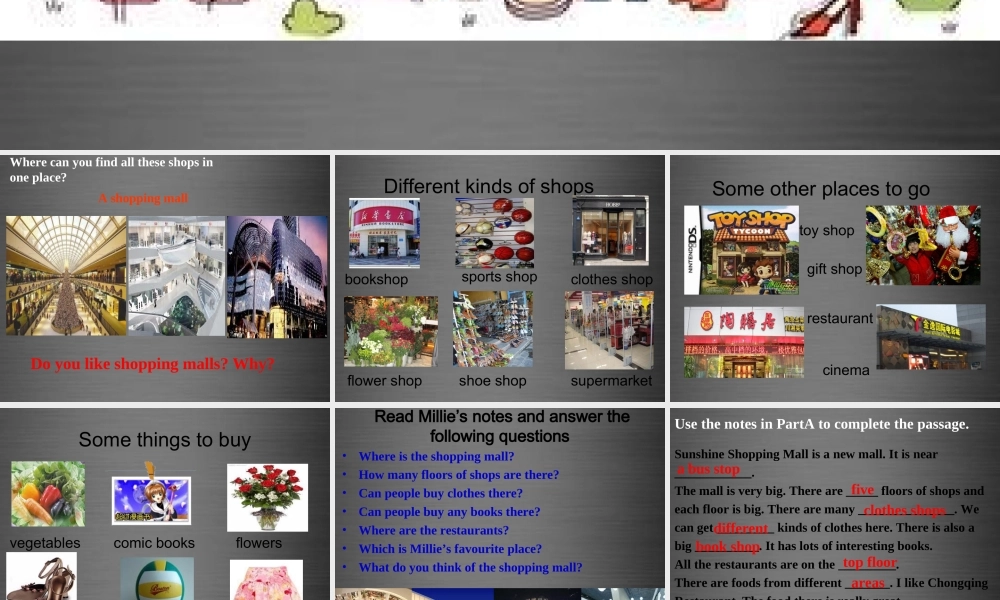七年级英语上册 Unit 7《Shopping Task》课件1 .ppt