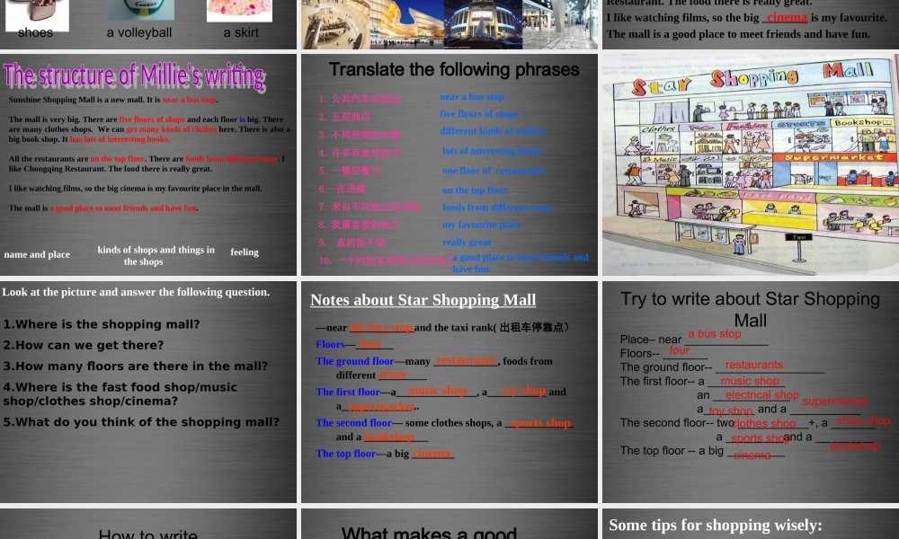 七年级英语上册 Unit 7《Shopping Task》课件1 .ppt