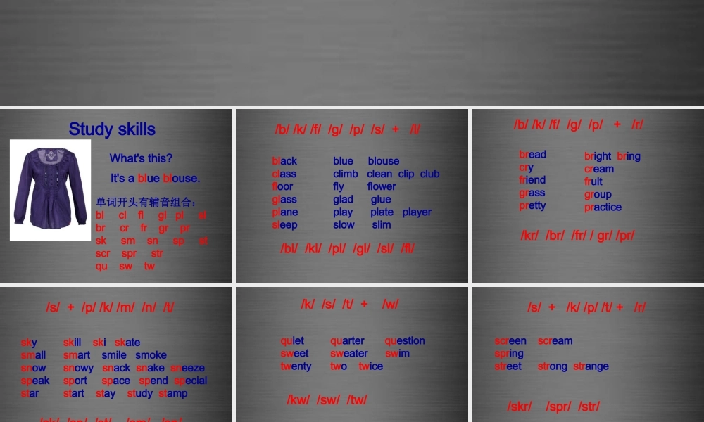 七年级英语上册 Unit 7《Shopping Study skills》课件 .ppt