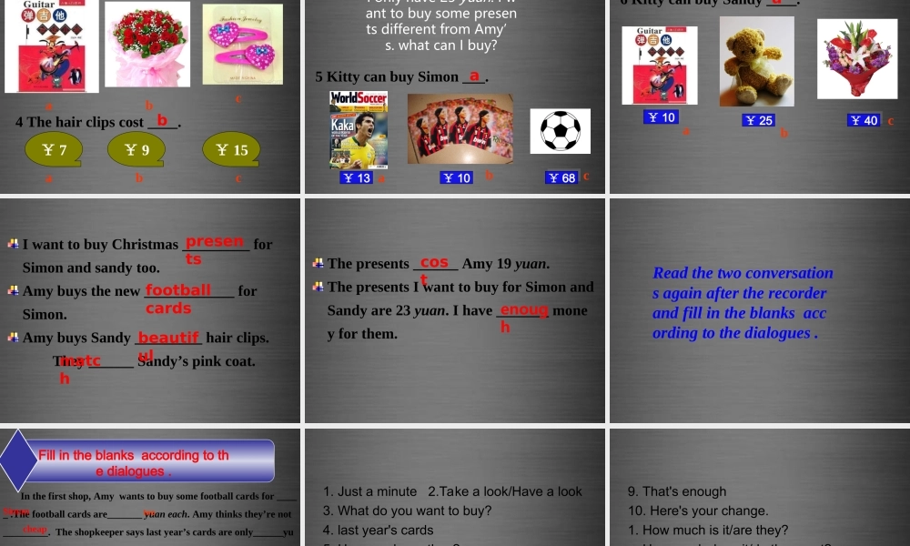 七年级英语上册 Unit 7《Shopping Reading 1》课件2 .ppt