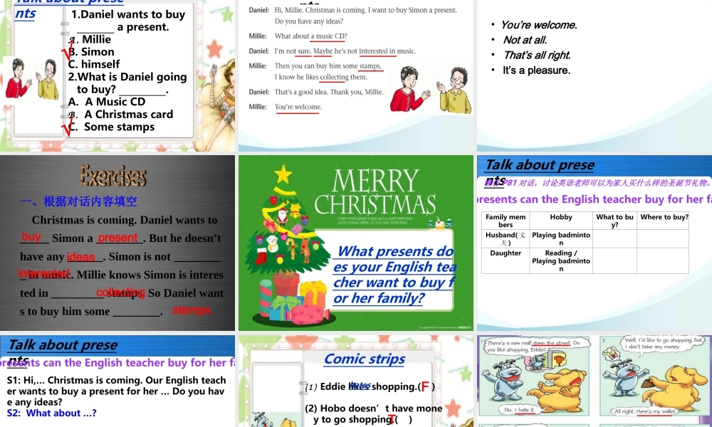 七年级英语上册 Unit 7《Shopping Welcome to the unit》课件4 .ppt