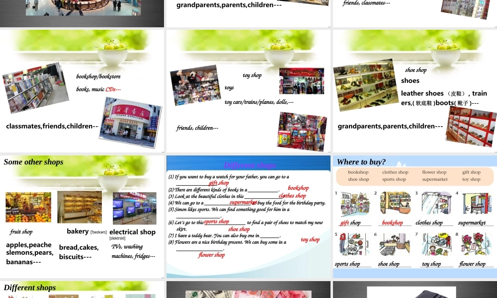 七年级英语上册 Unit 7《Shopping Welcome to the unit》课件2 .ppt