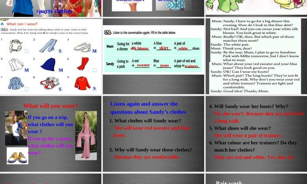 七年级英语上册 Unit 8《Fashion Integrated skills》课件2 .ppt