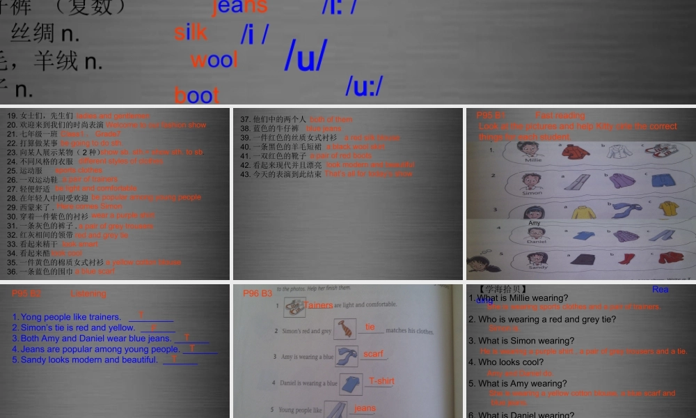 七年级英语上册 Unit 8《Fashion Reading 1》课件1 .ppt