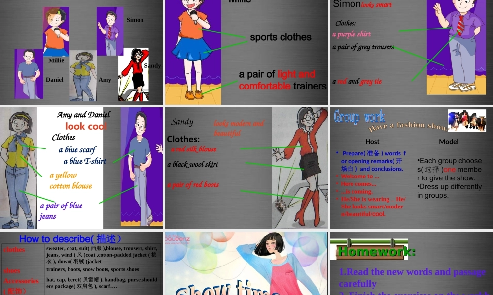 七年级英语上册 Unit 8《Fashion Reading 1》课件2 .ppt