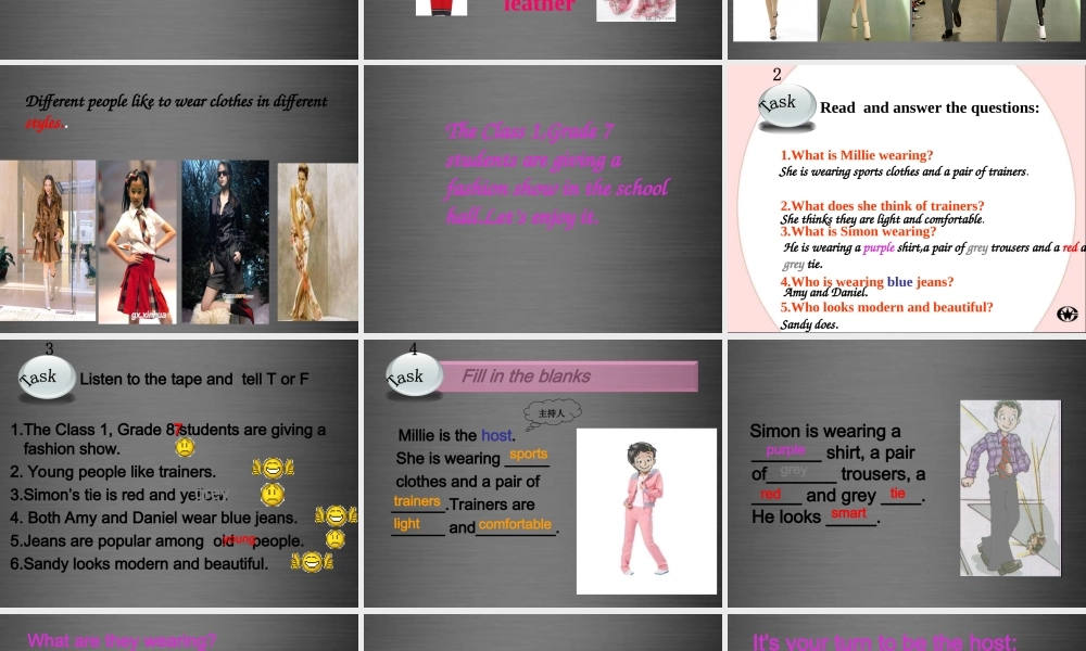 七年级英语上册 Unit 8《Fashion Reading 1》课件3 .ppt