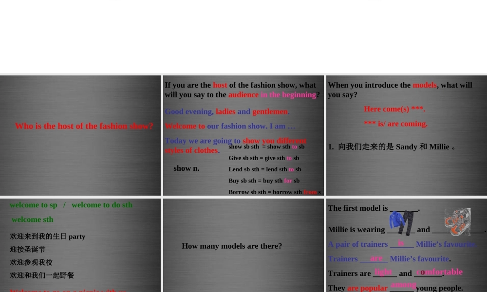 七年级英语上册 Unit 8《Fashion Reading 2》课件2 .ppt