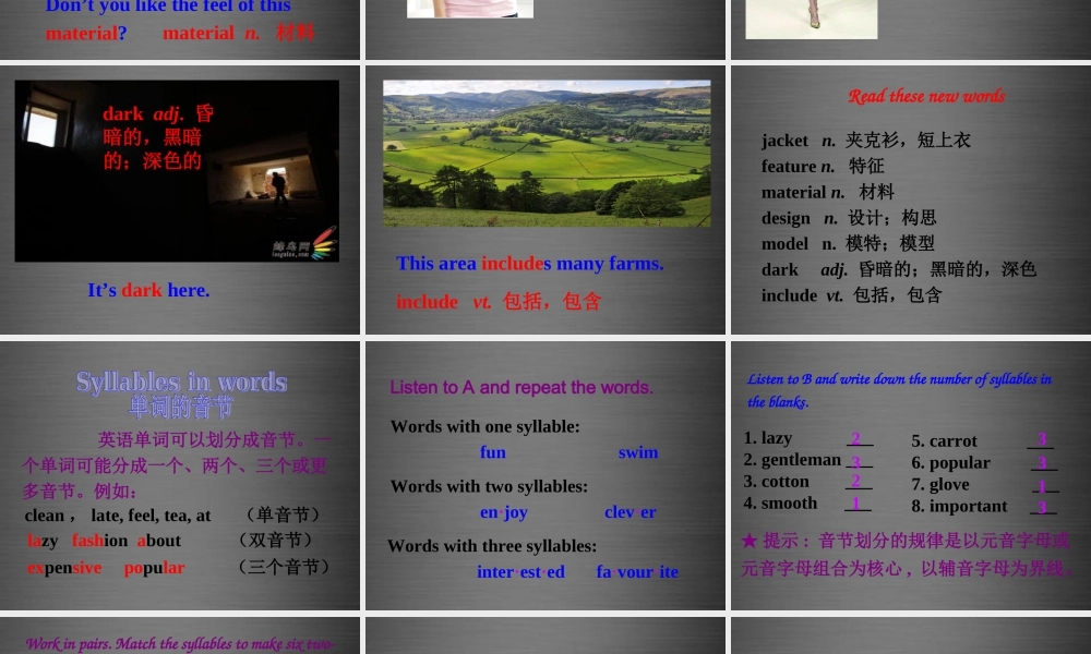 七年级英语上册 Unit 8《Fashion Task》课件1 .ppt