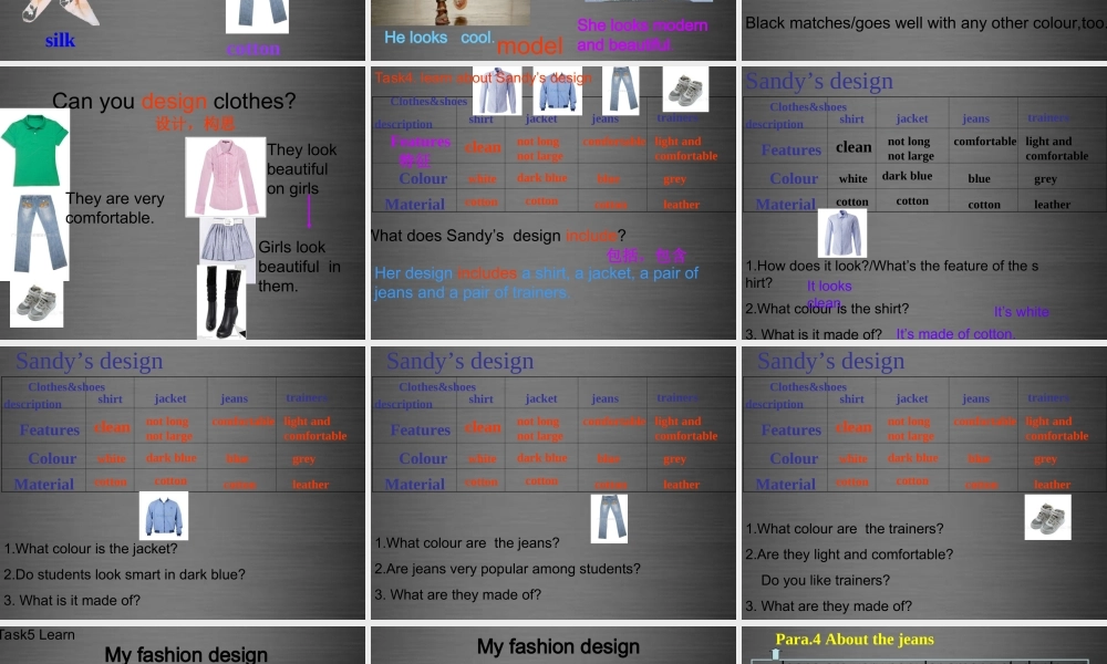 七年级英语上册 Unit 8《Fashion Task》课件2 .ppt