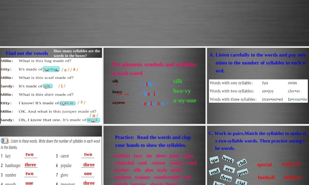 七年级英语上册 Unit 8《Fashion Study skills》课件3 .ppt