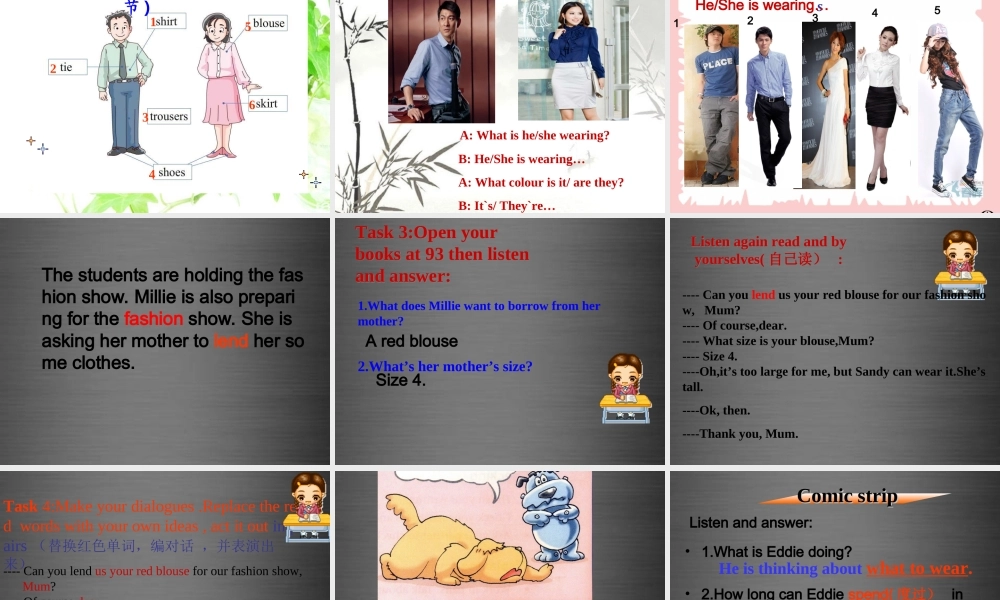 七年级英语上册 Unit 8《Fashion Welcome to the unit》课件2 .ppt